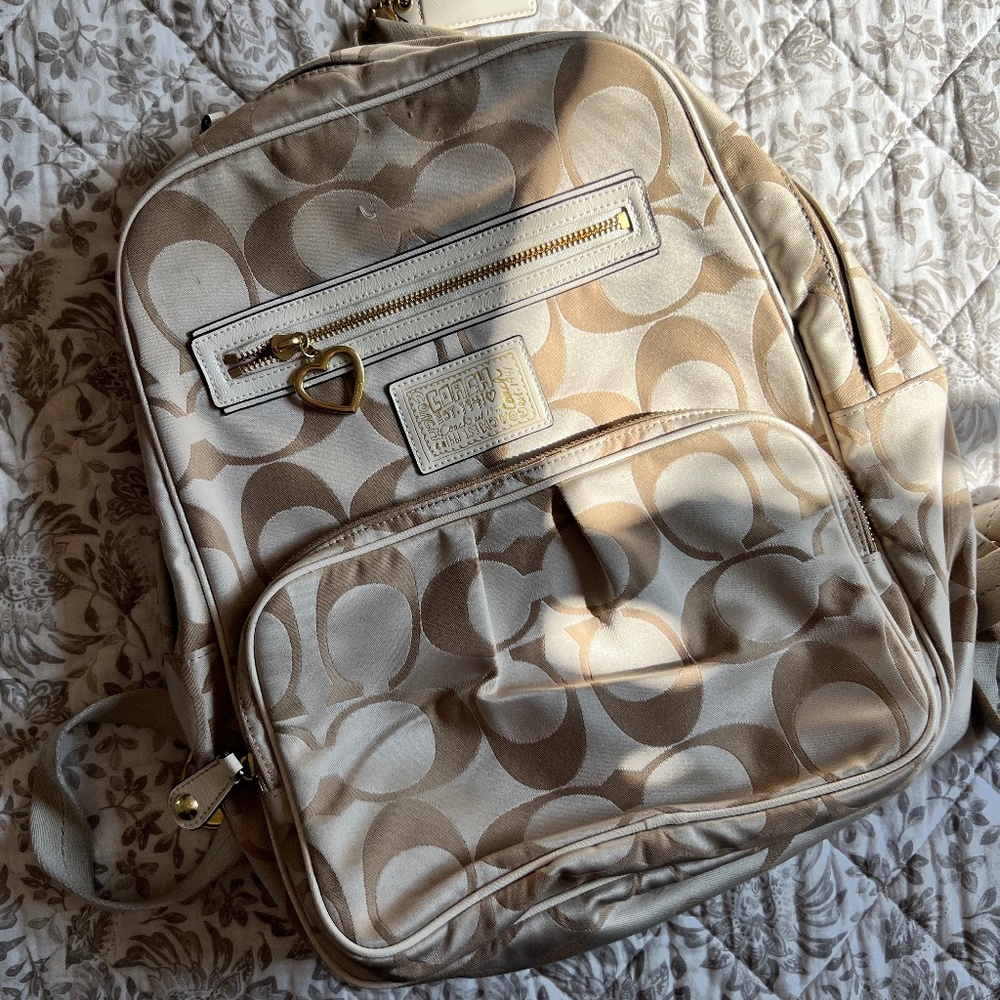 COACH Poppy sateen backpack